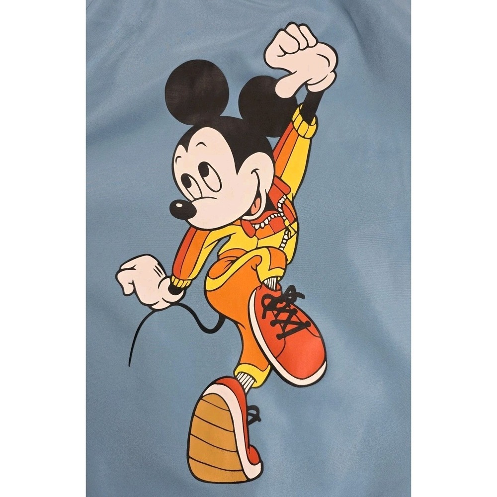 Mickey Mouse Small Windbreaker Blue Full Zip Jacket Retro Disney Parks Unisex